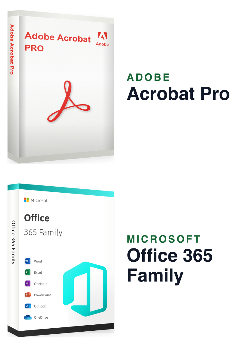 Microsoft 365 Family + Adobe Acrobat Pro