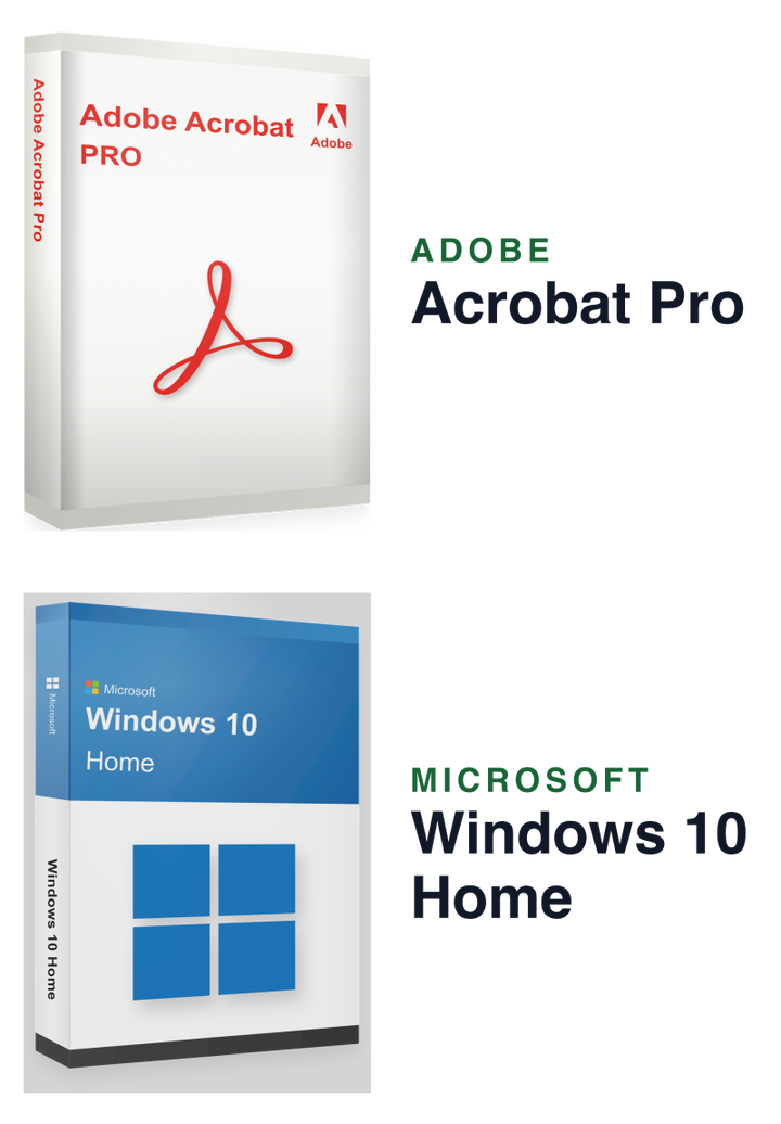 Microsoft Windows 10 Home + Adobe Acrobat Pro
