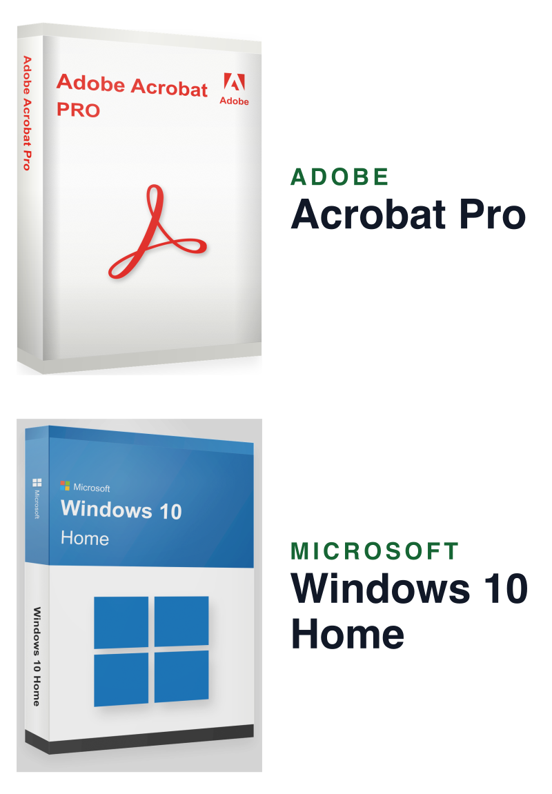 Microsoft Windows 10 Home + Adobe Acrobat Pro