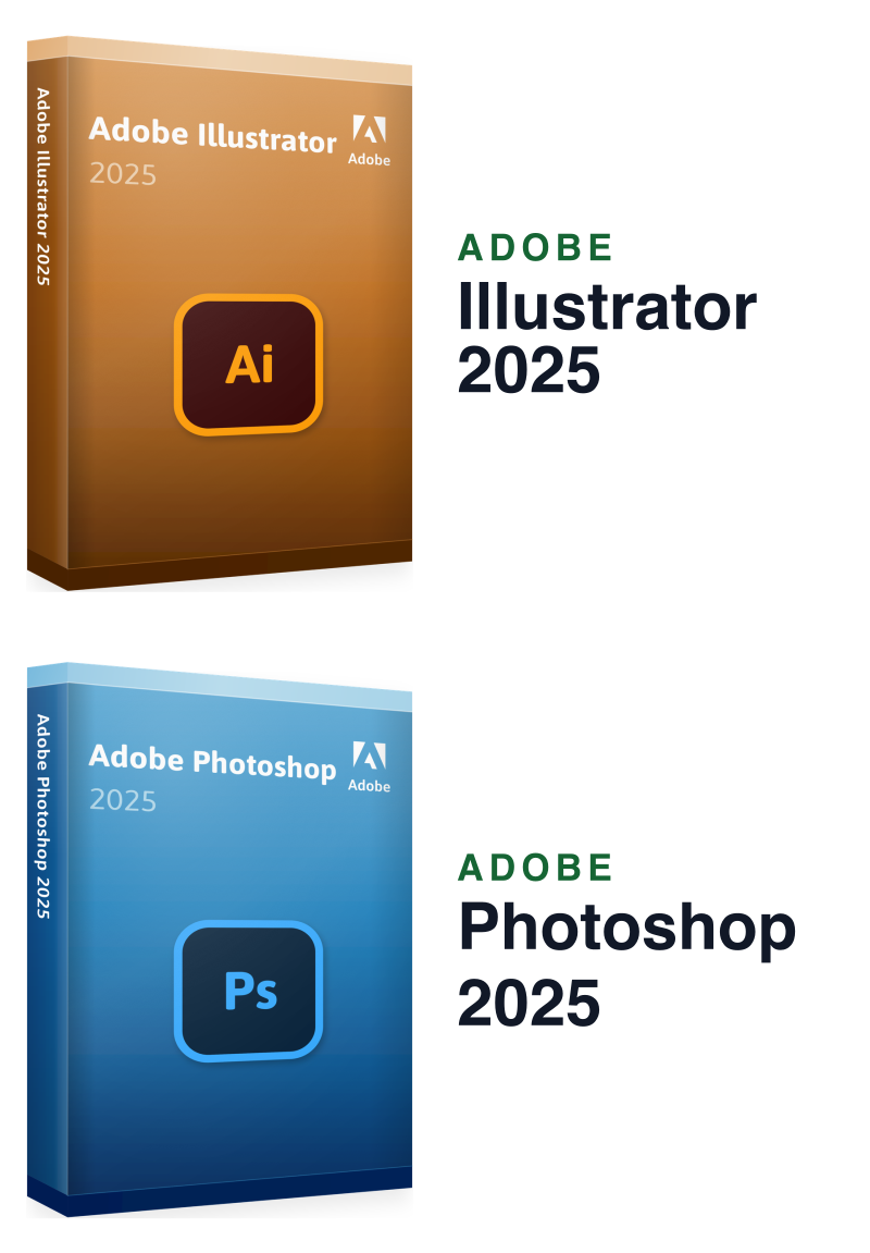 Adobe Illustrator 2025 + Photoshop 2025