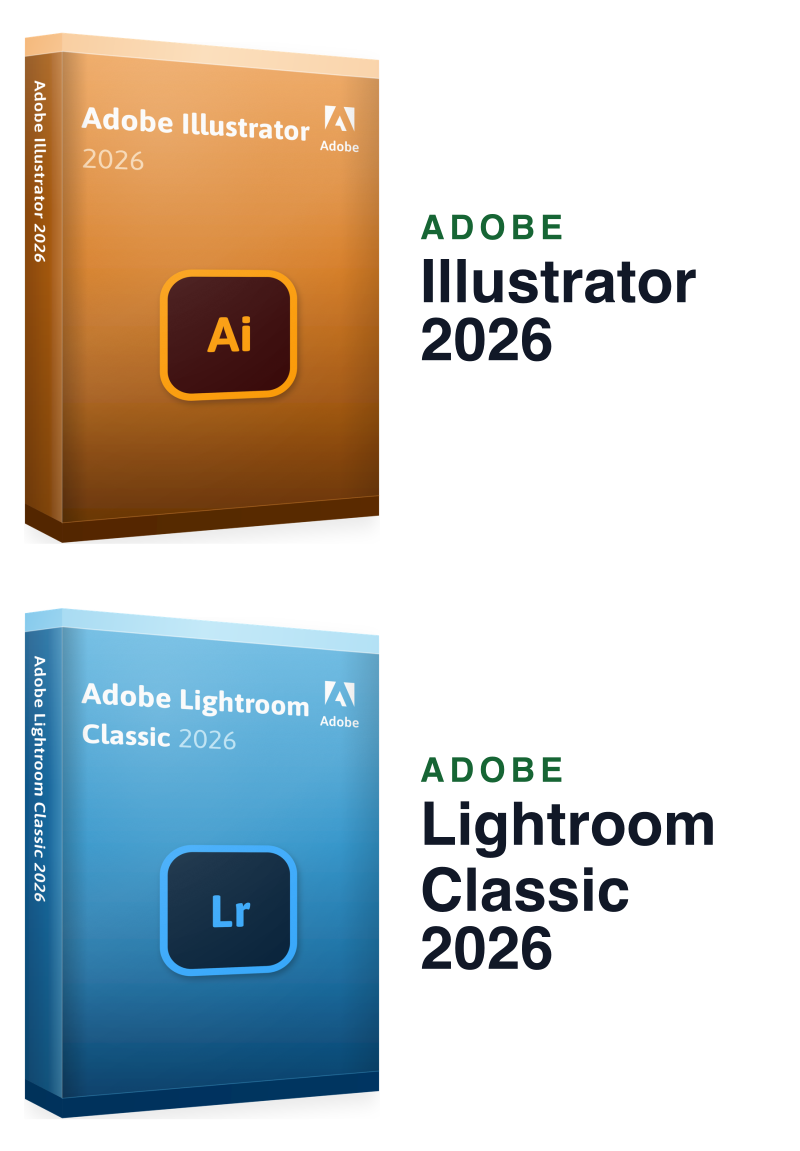 Adobe Illustrator 2026 + Lightroom Classic 2026