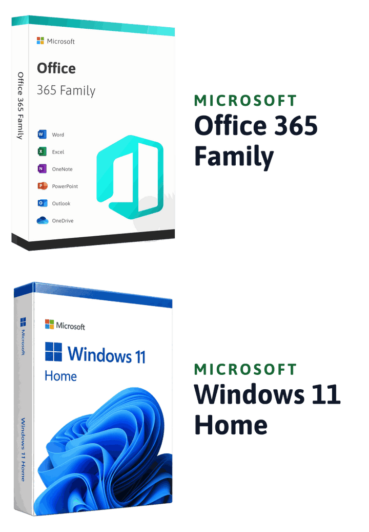 Microsoft Windows 11 Home + Microsoft Office 365 Family